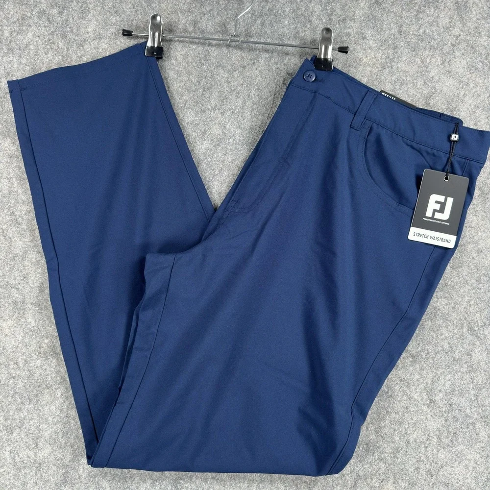 FootJoy Pants Mens 38x30 Blue Moxie 5 Pocket Performance Golf Khakis Stretch - Picture 1 of 15